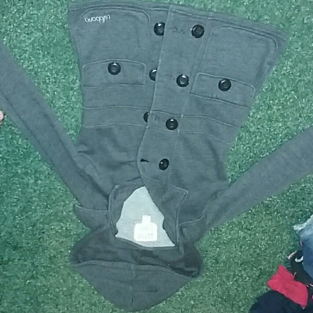 Small grey billabong button up hoodie